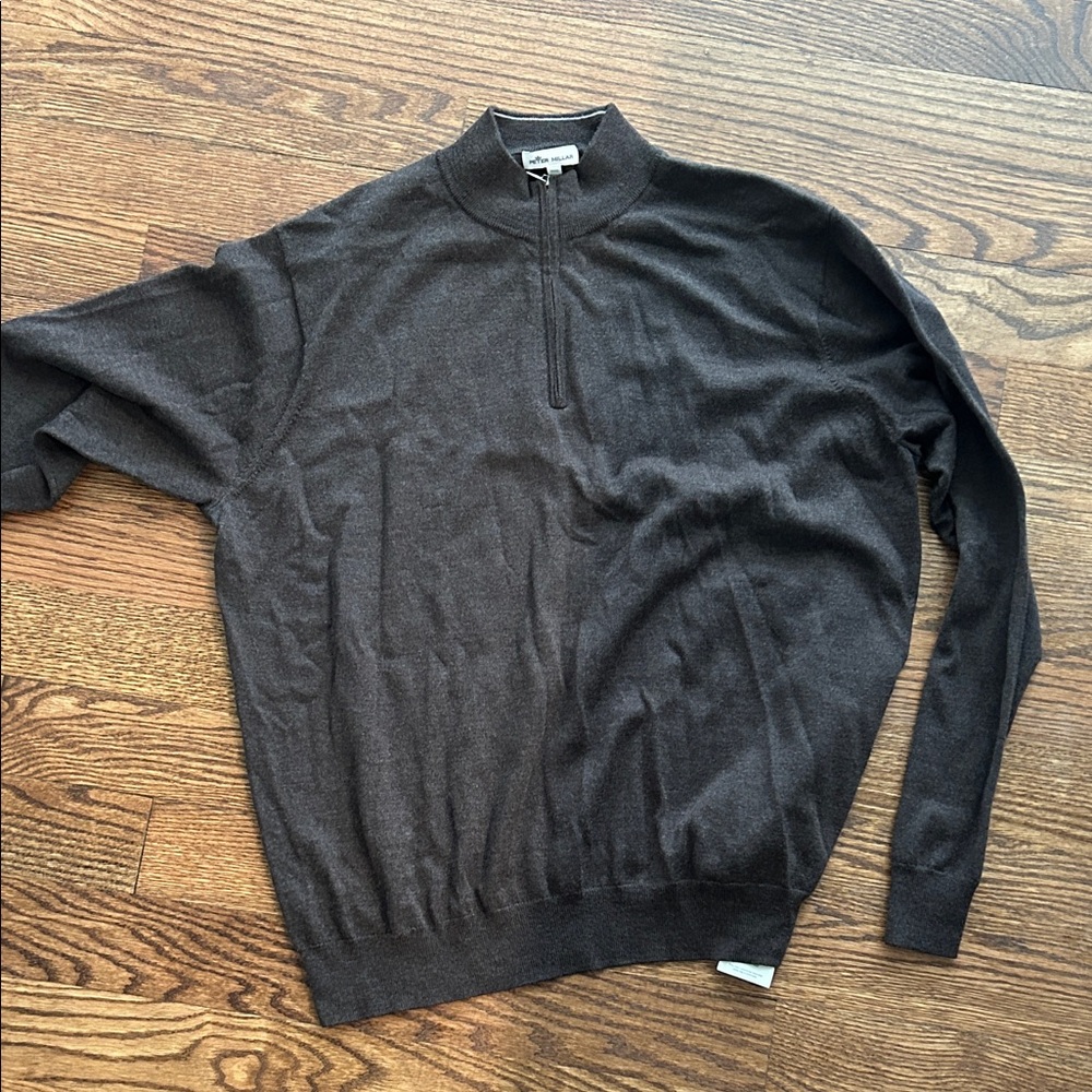Peter Millar men’s brown Half-Zip Sweater
